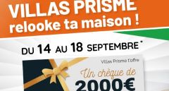 Concours : Villas Prisme vous offre un chèque de 2000€2000€