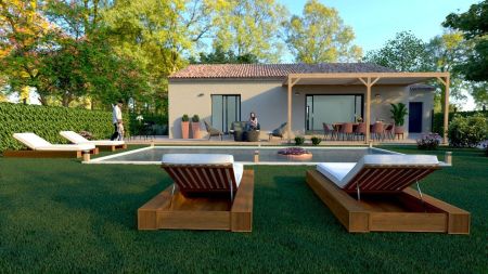 Vente terrain + maison POURRIERES Var
