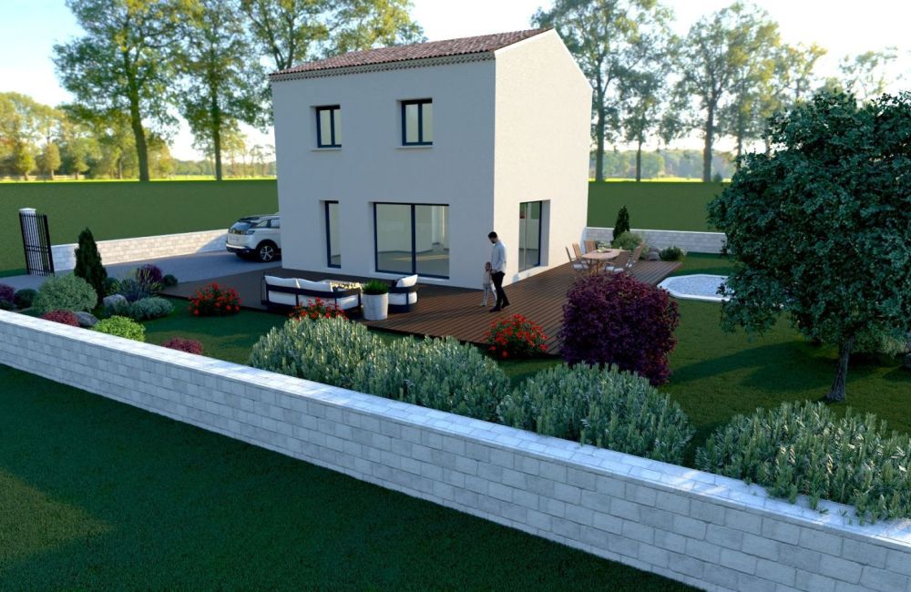 Vente terrain + maison AUBAGNE Bouches-du-Rhône