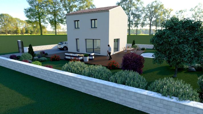 Vente terrain + maison AUBAGNE Bouches-du-Rhône