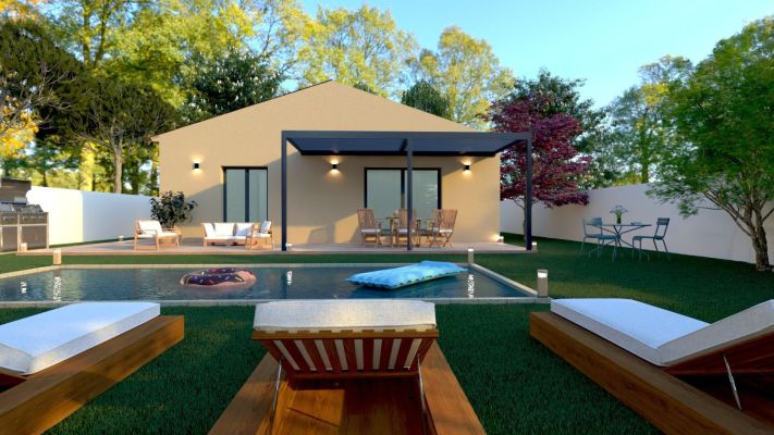 Vente terrain + maison CHATEAUNEUF-LES-MARTIGUES Bouches-du-Rhône