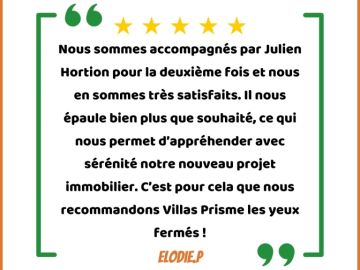 ⭐️ 𝗩𝗢𝗦 𝗔𝗩𝗜𝗦 ⭐️
💚 Un immense MERCI à nos clients !
Aujourd’hui, nous mettons en avant l'agence de Villas Prisme Le Pontet, et nous voulions exprimer notre...