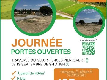 🏡 Portes Ouvertes à Pierrevert - Villas Prisme Manosque

📅 Vendredi 13 septembre | 9h – 18h
📍 Traverse du Quair – Pierrevert (04860)

Vous cherchez un...