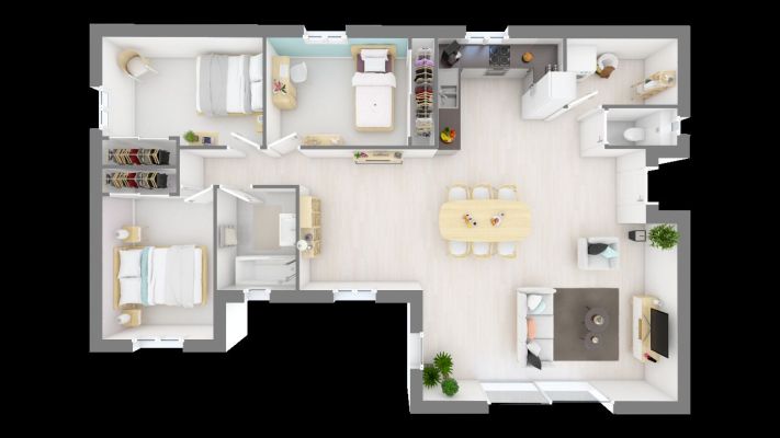 Vente terrain + maison LA BARBEN Bouches-du-Rhône