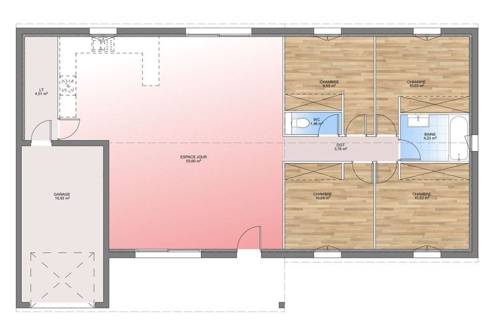 Vente terrain + maison SAINT-MARTIN-DE-CRAU Bouches-du-Rhône