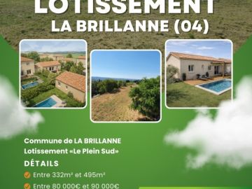 🌞 NOUVEAU LOTISSEMENT Le Plein Sud - La Brillanne (04)
Une belle opportunité à saisir dans un cadre agréable et ensoleillé ☀️

📍 14 lots disponibles
📐...