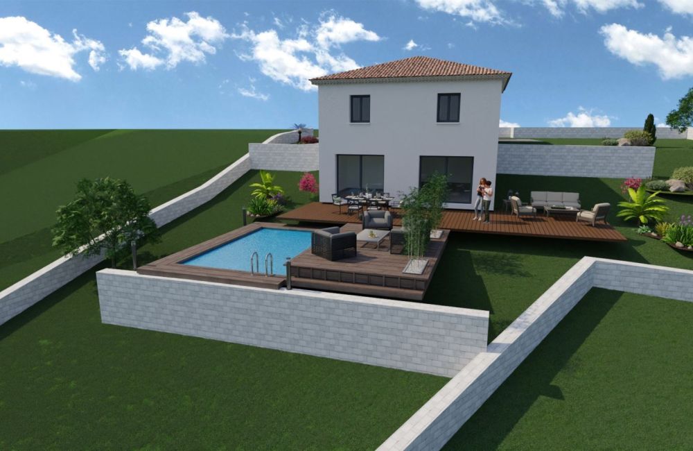 Vente terrain + maison LA DESTROUSSE Bouches-du-Rhône