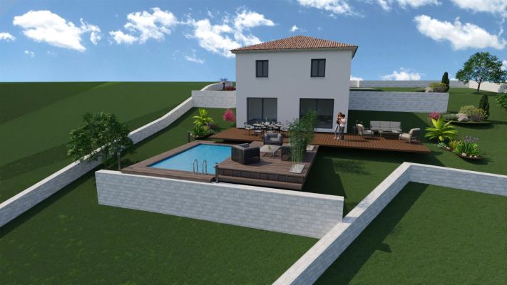 Vente terrain + maison LA DESTROUSSE Bouches-du-Rhône