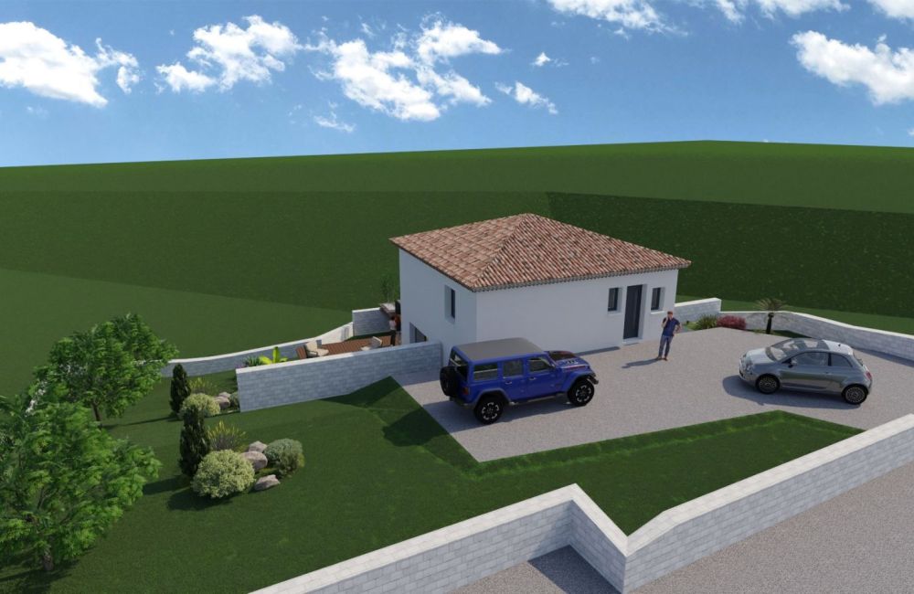 Vente terrain + maison LA DESTROUSSE Bouches-du-Rhône