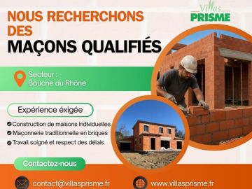 🏗️ VILLAS PRISME RECRUTE DES ARTISANS MAÇONS 🧱

📍 Secteur : Bouches-du-Rhône

Dans le cadre du développement de nos chantiers de maisons individuelles, nous...