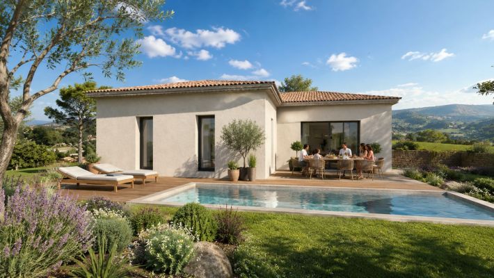 Vente terrain + maison LE CASTELLET Var