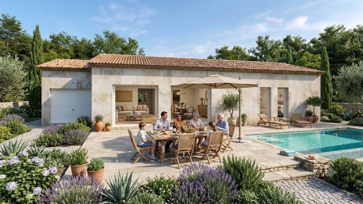 Vente terrain + maison GAREOULT Var