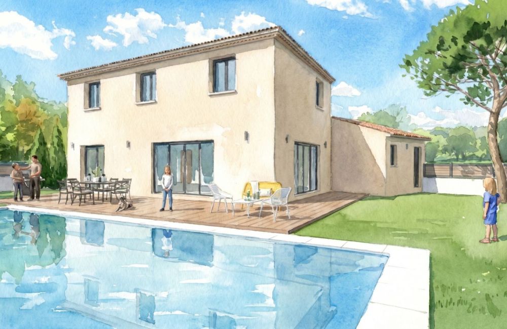 Vente terrain + maison BOUC-BEL-AIR Bouches-du-Rhône
