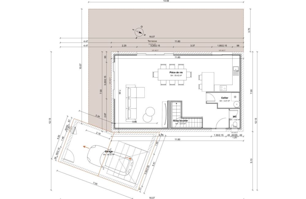 Vente terrain + maison BOUC-BEL-AIR Bouches-du-Rhône