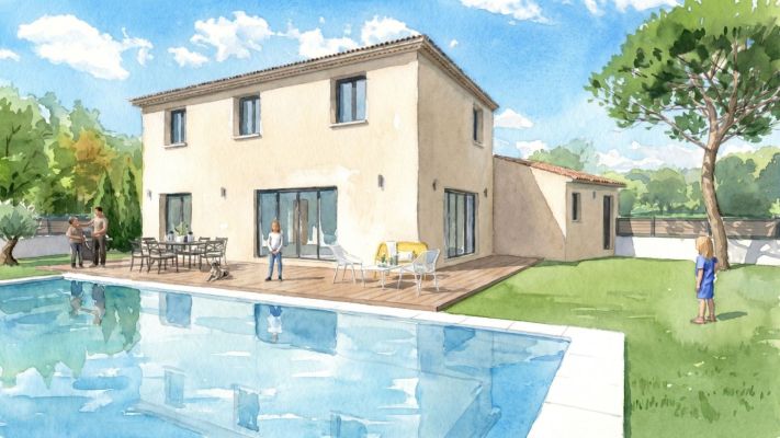 Vente terrain + maison BOUC-BEL-AIR Bouches-du-Rhône