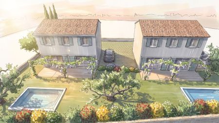 Vente terrain + maison AUBAGNE Bouches-du-Rhône
