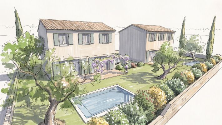 Vente terrain + maison AUBAGNE Bouches-du-Rhône