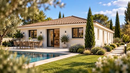 Vente terrain + maison AUBAGNE Bouches-du-Rhône
